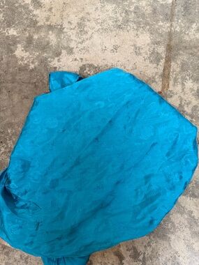 Bright Turquoise Satin Scarf or Shawl